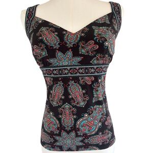 Y2K ISABELLA DEMARCO Babydoll Paisley Top Whimsigoth Fairy Grunge Indie Size PM